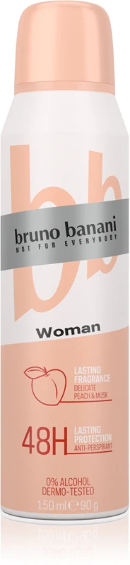 Bruno banani Gentle Antiperspirant with Peach and Musk for Women - 150 ml