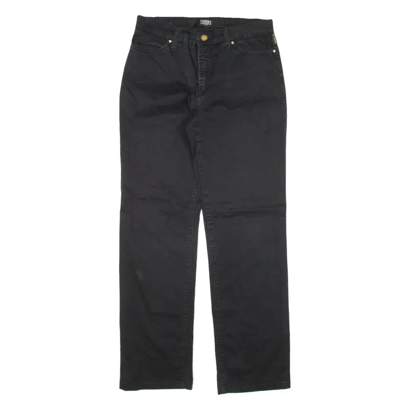 VERSACE JEANS Womens Trousers Black Regular Straight W29 L28