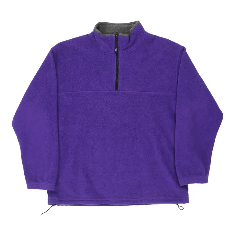 Vintage Alpine Tech Fleece - Large Purple Polyester