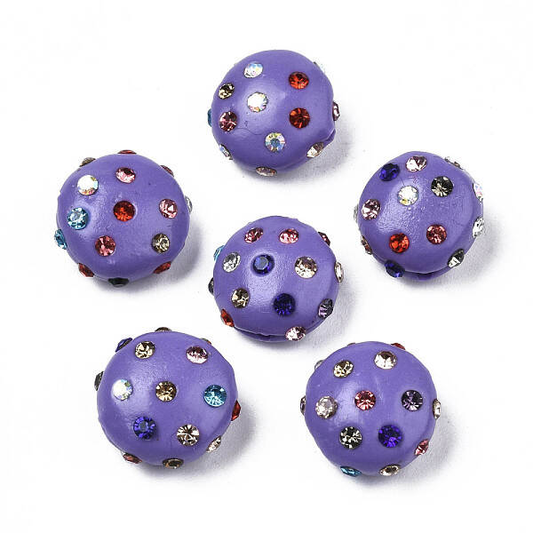Polymer Clay Rhinestone Beads