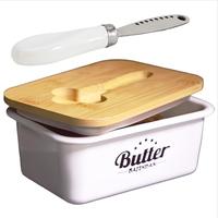 Butter Dish with Lid & Butter Curler Knife, High-Quality Double Silicone Sealing, Unbreakable Metal Keeper Container, Kitchen...