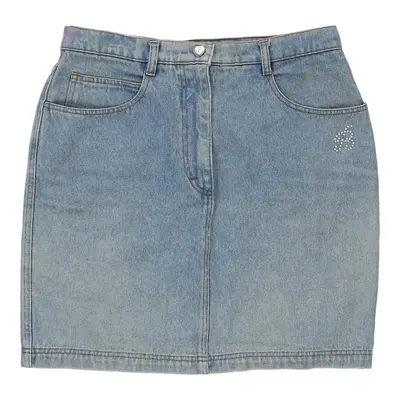 Blumarine Mini Denim Skirt - 31W UK 12 Blue Cotton