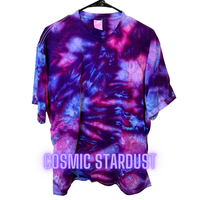 Cotton Hand Tie Dyed Unisex Short Sleeve T-Shirt - Crewneck Casual Tee, 100% Cotton, Machine Washable