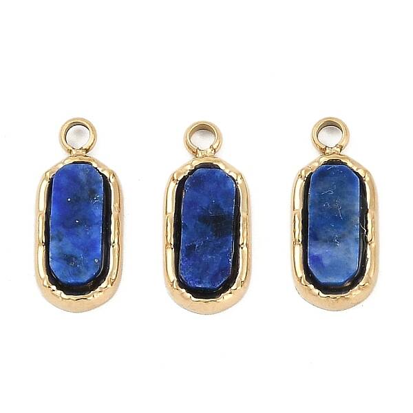 Natural Lapis Lazuli Rectangle Charms