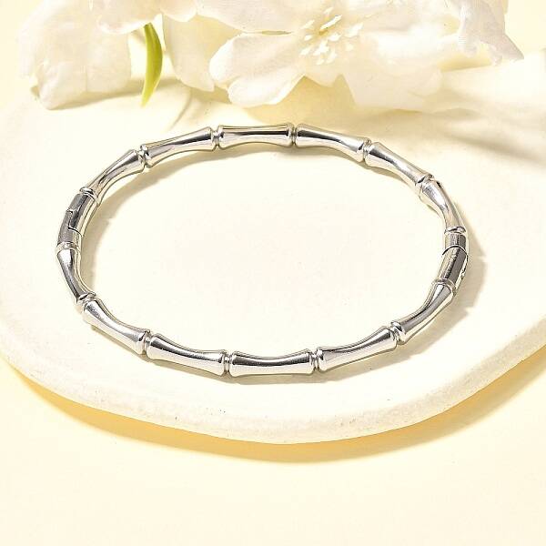 304 Stainless Steel Bamboo Joint Hinged Bangle
