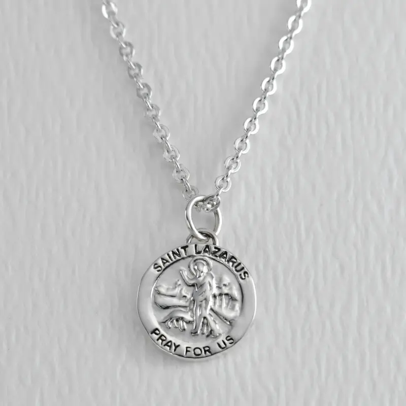 Saint Lazaro Sterling Silver Necklace