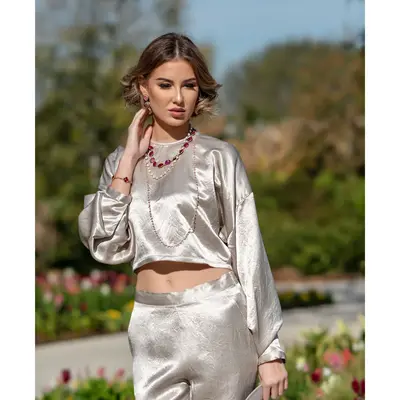 Sophie Beige Crop Top | Color: Beige | Size: Large