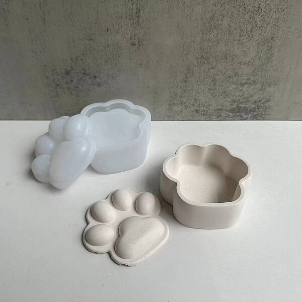 DIY Cat's Paw Print Storage Box Silicone Molds