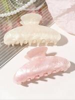 Simple Elegant Half Round Hair Claws, Fashionable Hair Accessories for Women & Girls, Minimalist Headwear Suitable for Thick ...
