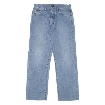 BOSS Texas Mens Jeans Blue Regular Straight Stone Wash W32 L32