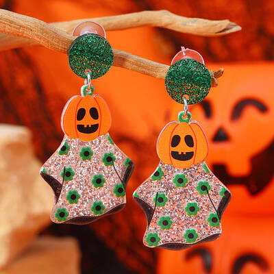 Funny Halloween Acrylic Stud Earrings