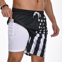 JUNBAOSS Men's Swim Trunks with Compression Stretch Beach Shorts Quick Dry with Pockets No-Chafing Board Shorts, Breathable F...