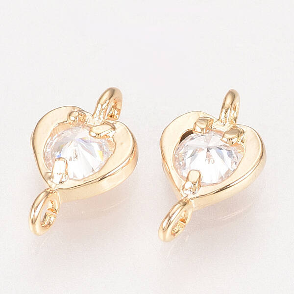 Brass Cubic Zirconia Links