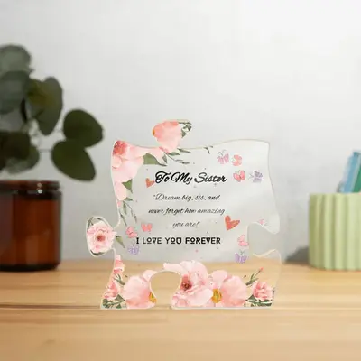 Charming Peony and Butterfly Plaque