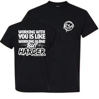 WORKING WITH YOU IS LIKE BLUE COLLAR SHIRT - Bigthree Apparel - Black - white Graphic Design for Men and Women - Top, Womensw...