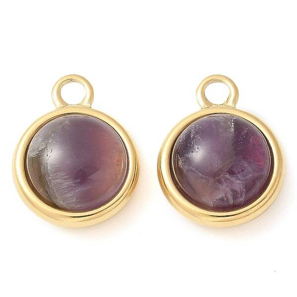 Ion Plating(IP) 304 Stainless Steel with Amethyst Pendants
