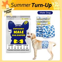 DONO Disposable Male Dog Diapers,Doggie Diapers Wetness Indicator Leak-Proof Dog Belly Wraps, Rapid-Dry Gel Technology Puppy ...
