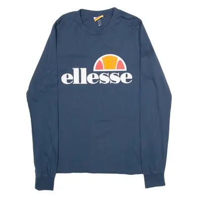ELLESSE Womens T-Shirt Blue Long Sleeve UK 10