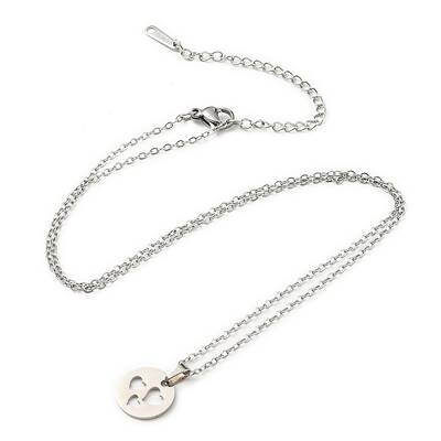 Non-Tarnish 201 Stainless Steel Heart Pendant Necklace with Cable Chains