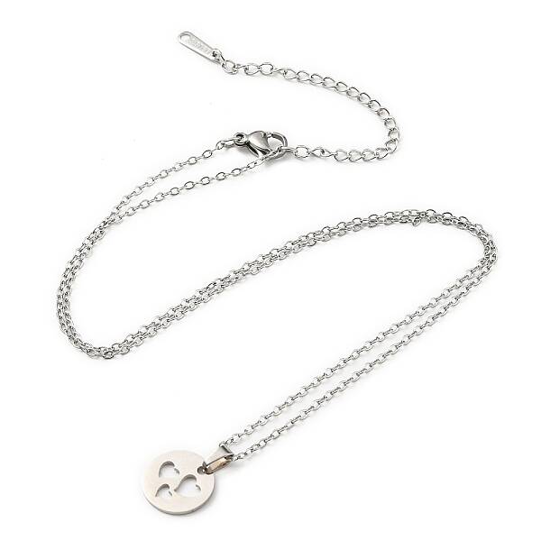 Non-Tarnish 201 Stainless Steel Heart Pendant Necklace with Cable Chains