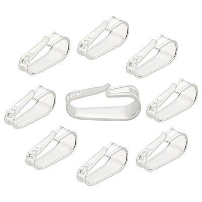 12Pcs 925 Sterling Silver Snap on Bails