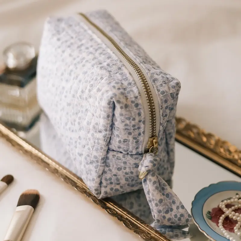 Quilted Makeup Pouch