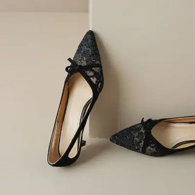 CHIKO Araya Pointy Toe Kitten Heels Pumps Shoes