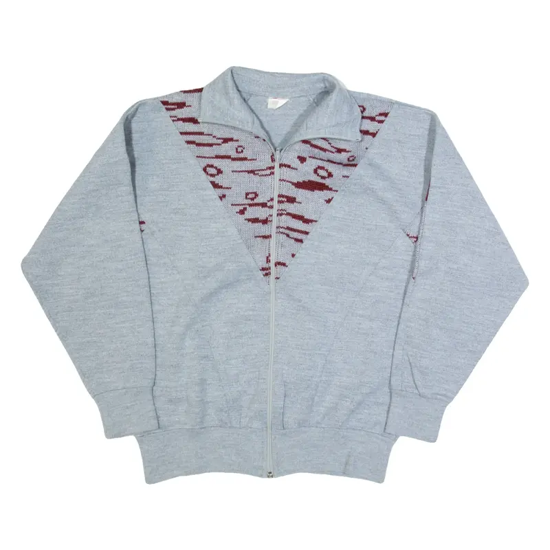 CYRILLA Womens Cardigan Grey High Neck 90s Tight Knit M