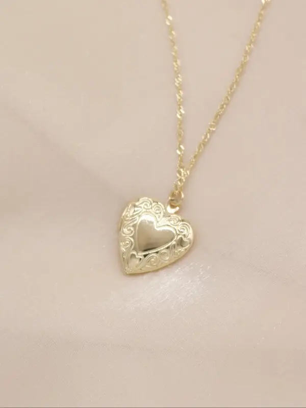 Heart Shaped Pendant Necklace for Women,  Fashion Jewelry for Party, Daily Clothing Decor, Trendy All-match & Exquisite Jewel...