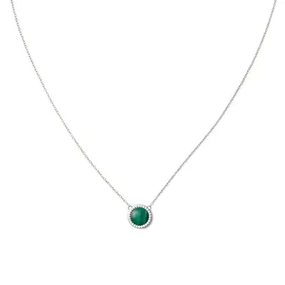 Daniel wellington Fascinating Green Malachite and Crystal Necklace Audrey DW00401455