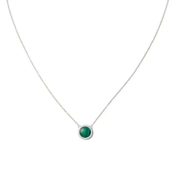 Daniel wellington Fascinating Green Malachite and Crystal Necklace Audrey DW00401455
