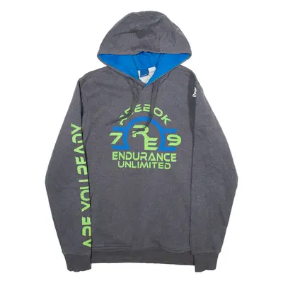 REEBOK Mens Grey Hoodie M