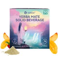 DEERROSE Yerba tea Mate  Instant Tea Powder | 1 box of 30 Servings | Mango Peach Flavor Refreshing and digestive