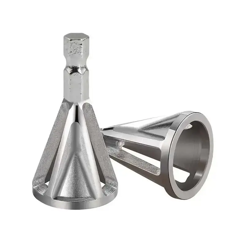 Summer Deburring Tool, External Chamfer Drill Accessories, Stainless Steel Deburring Drill Extractor for Camping Furniture, O...