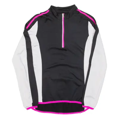 CRANE Cycling Womens Jersey Pink Long Sleeve 1/4 Zip M