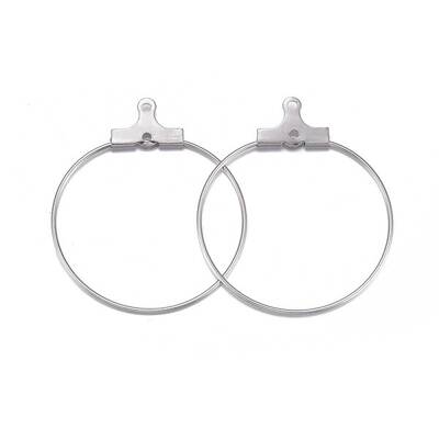 Tarnish Resistant 316 Surgical Stainless Steel Hoop Earring Findings