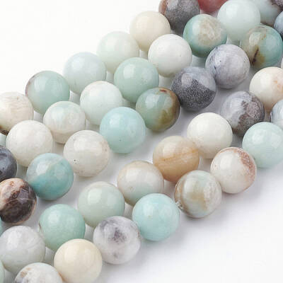 Natural Flower Amazonite Bead Strands
