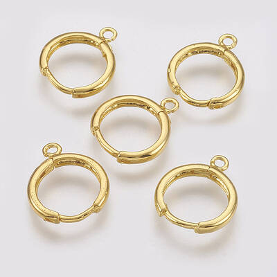 Brass Huggie Hoop Earring Findings