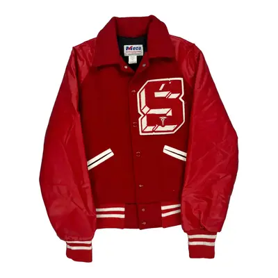 Meca Varsity Jacket - Small Red Wool Blend