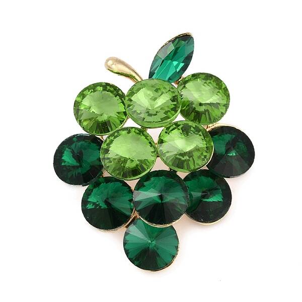 Fruit Zinc Alloy Rhinestone Brooches for Backpack Clothes