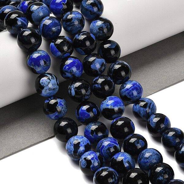 Dyed Natural Fire Crackle Agate Beads Strands