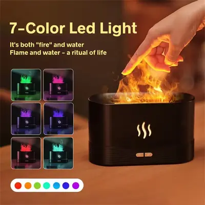 [Free/ship] Portable Humidifier Colorful Simulation Flame Shape Design Aromatherapy Diffusers Machine Automatic Shut-off func...