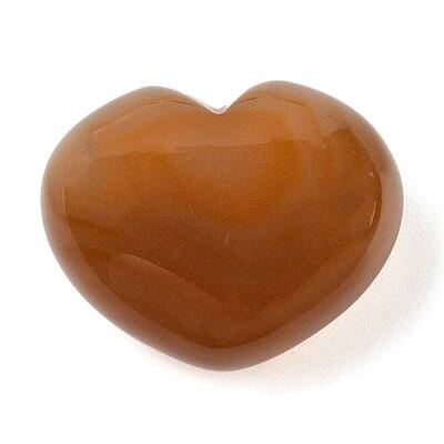 Natural Agate Love Heart Stone