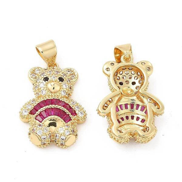 Brass Micro Pave Cubic Zirconia Pendants