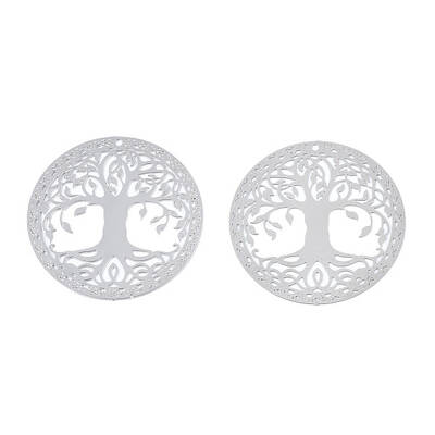 Non-Tarnish 201 Stainless Steel Filigree Pendants