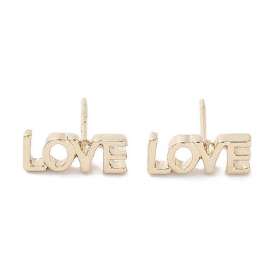 Word LOVE Alloy Studs Earrings for Women
