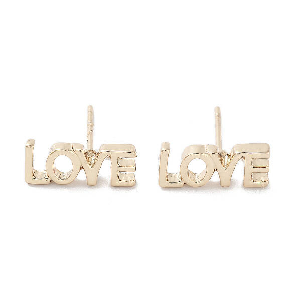 Word LOVE Alloy Studs Earrings for Women