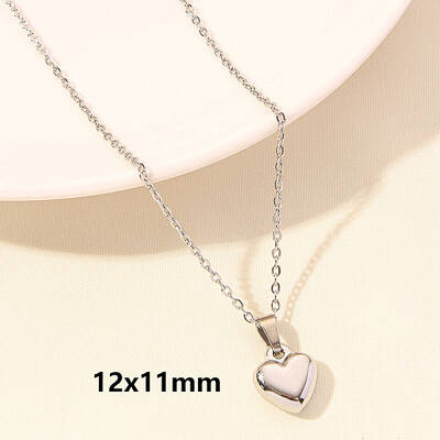 Stainless Steel Heart-shaped Necklace Jewelry DIY Accessories