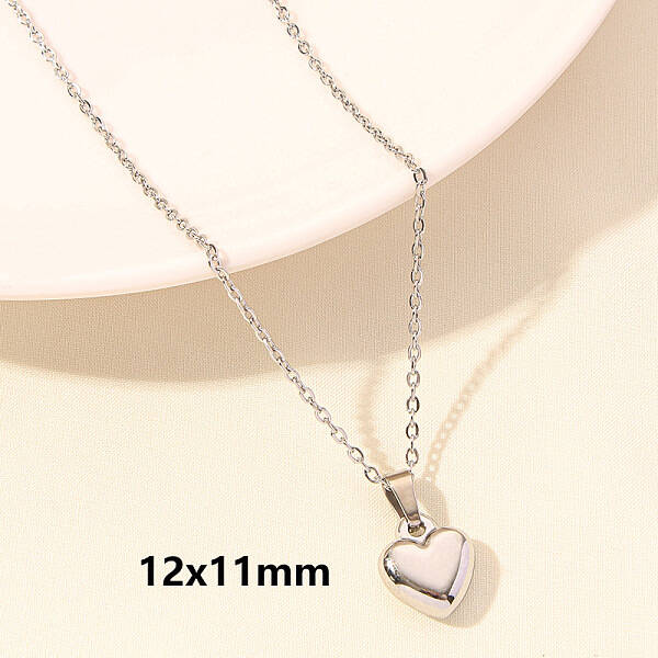Stainless Steel Heart-shaped Necklace Jewelry DIY Accessories