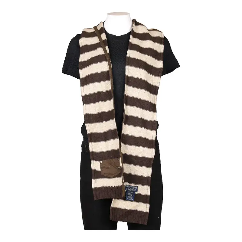 Ralph Lauren Striped Scarf - No Size Brown Wool